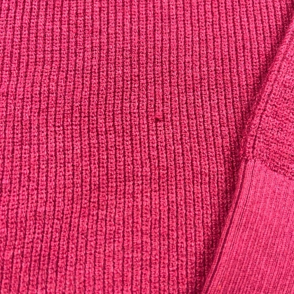Natural Reflections Sweater Size M Bright Rose Ribbed Tunic Cozy Casual - Picture 5 of 11